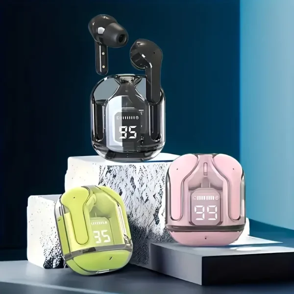 سماعات أذن رياضية لاسلكية عالية الدقة مع ميكروفون لإلغاء الضوضاء، عمر بطارية طويل وحافظة شحن سريعة للسماعات اللاسلكية