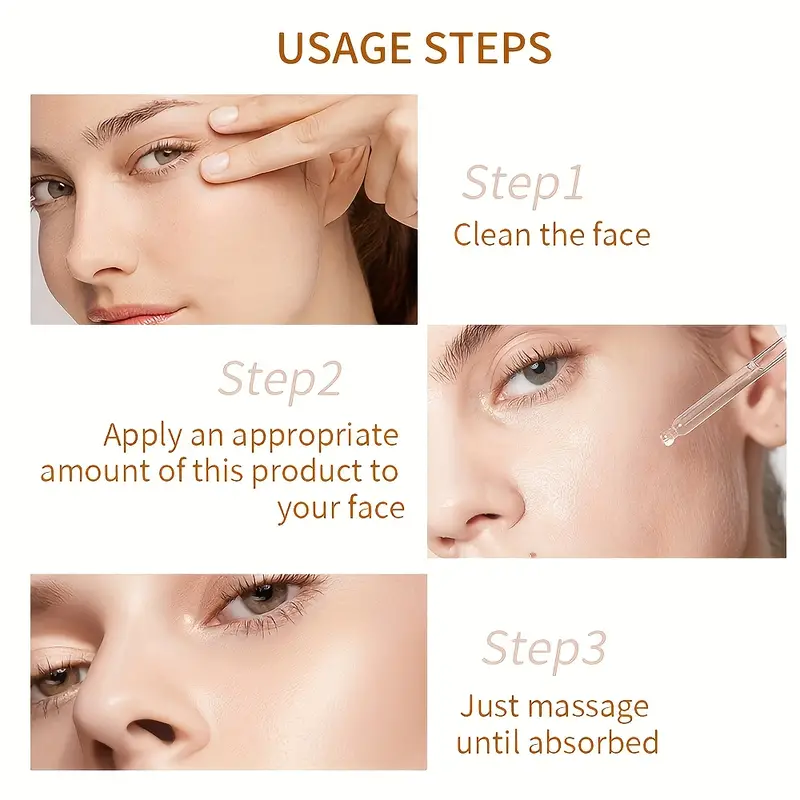 سيروم للوجه مكون من 3 قطع يحتوي على فيتامين سي / حمض الهيالورونيك / ريتينول، تعمل على تجديد البشرة وجعلها ناعمة ولامعة، تحسن مرونة البشرة، مناسبة للبشرة الجافة، مثالية للعناية اليومية بالبشرة - الصورة 3