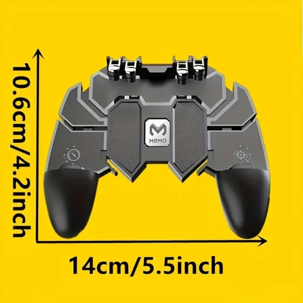 وحدة تحكم ألعاب محمولة فاخرة مع زناد أرشير - تصميم تبريد كلاسيكي، متوافقة مع الهواتف الذكية ببجي