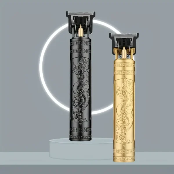 ماكينة حلاقة كهربائية للرجال من T9 Vintage Carving ، ماكينة تشذيب شعر الجسم ، حلاقة كهربائية للجسم رطب / جاف ، ماكينة تشذيب شعر الجسم مشحونة بـ USB