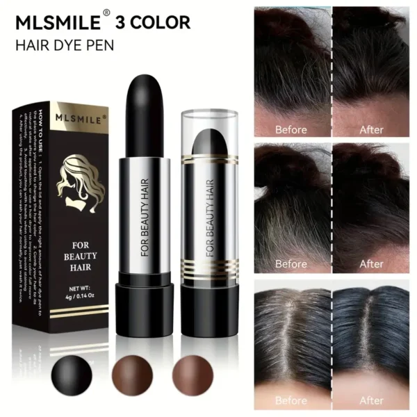 قلم صبغ الشعر قلم صبغ الشعر المحمول تغطية مؤقتة للشعر الأبيض