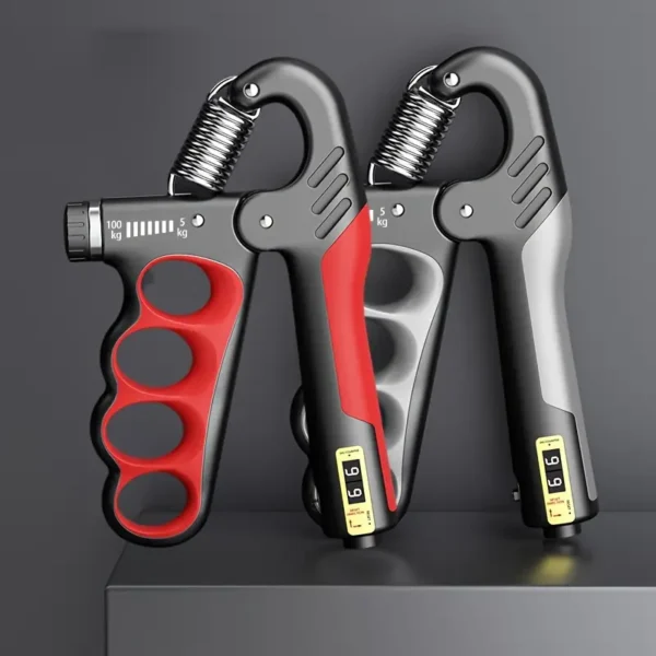 مدرب قوة القبضة القابل للتعديل 4.99-99.79 كجم - غير قابل للانزلاق، بولي بروبيلين متين مع عداد لتعزيز قوة اليد والساعد