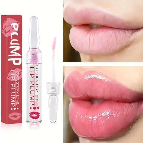 لمعان الشفاه السمين - زيت ترطيب الشفاه، صيغة سائلة، لجميع أنواع البشرة، العناية بالشفاه الكاملة والممتلئة،