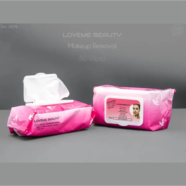 مناديل مزيلة للمكياج للوجه والرقبة والعيون بالفراولة 80 حبة من لافمي بيوتي