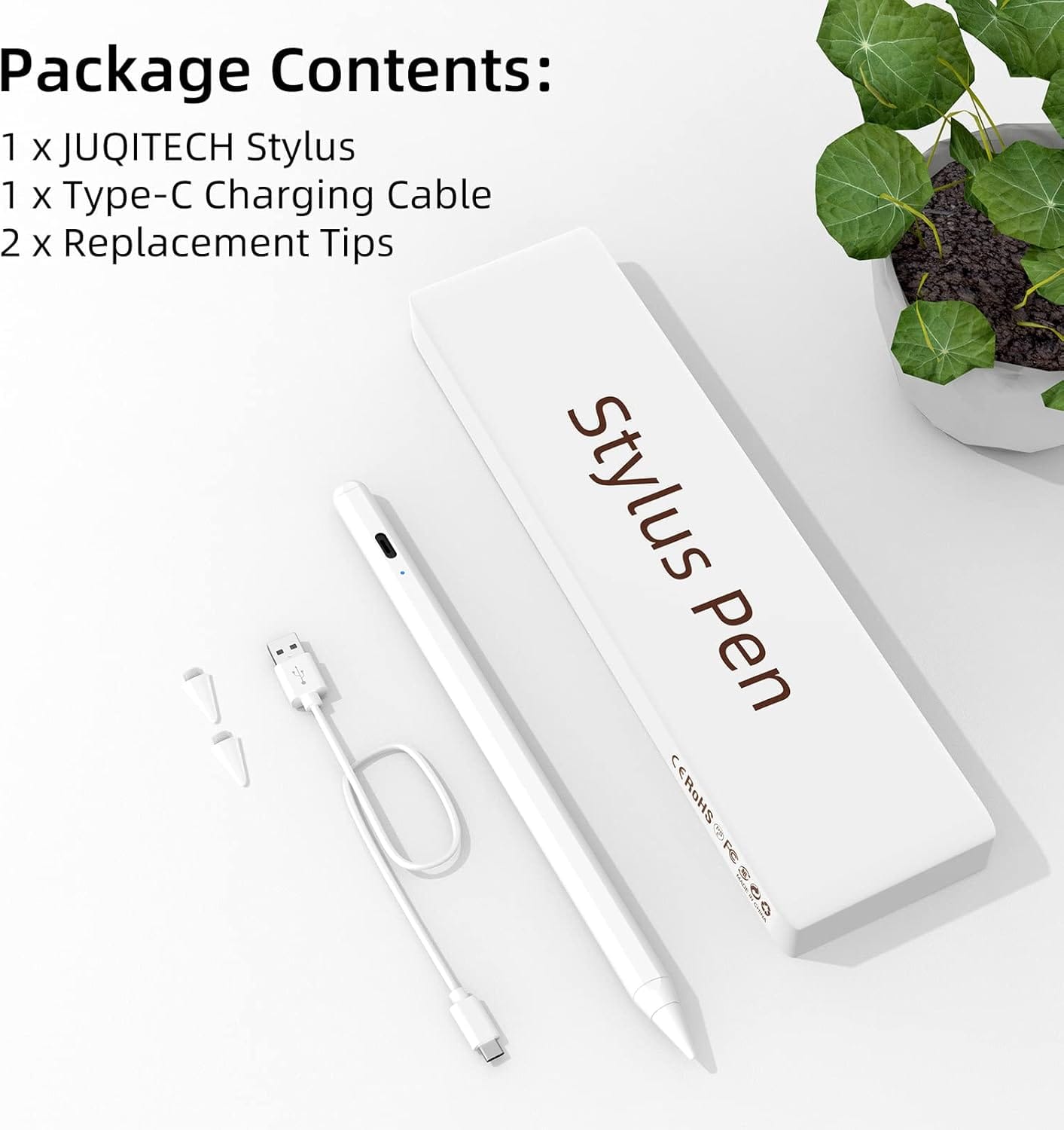 جيوكي تيك قلم ستايلس لجهاز ايباد مع خاصية رفض راحة اليد - قلم نشط متوافق مع ابل ايباد برو 11/12.9 انش (2018-2022)، ايباد الجيل العاشر/التاسع/الثامن/السابع/السادس، ايباد اير الجيل الخامس/الرابع/الثالث،