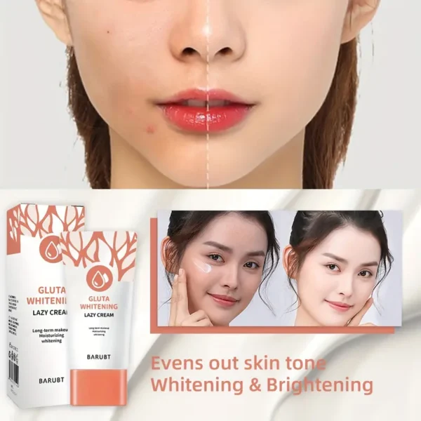 كريم باروبت للتفتيح بالجلوتاثيون: كريم وجه مرطب طويل المفعول لبشرة مشرقة - 1.4 أوقية سائلة