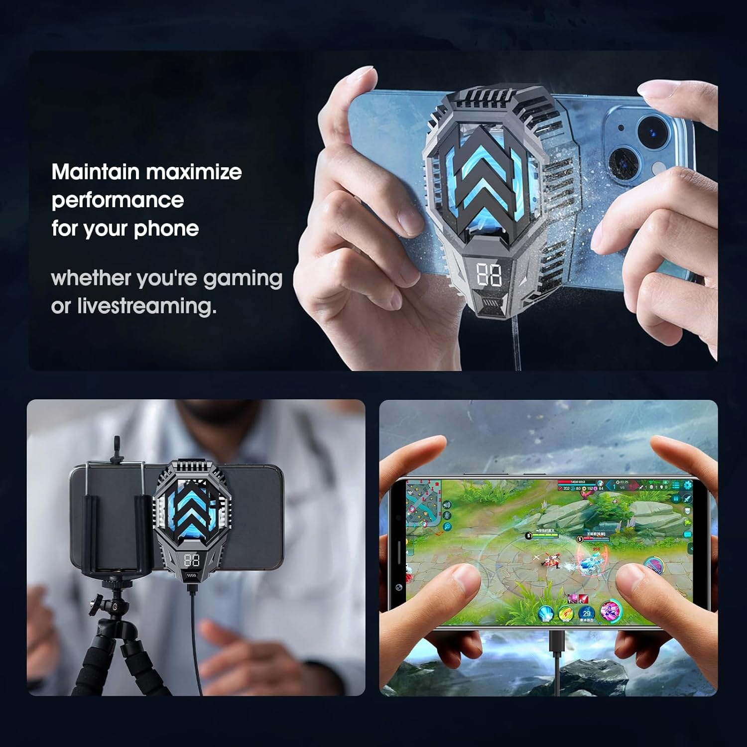 مبرد موبايل Z9 مع شاشة عرض درجة الحرارة من شوروز تحتوي على فريون تثليج - الصورة 4