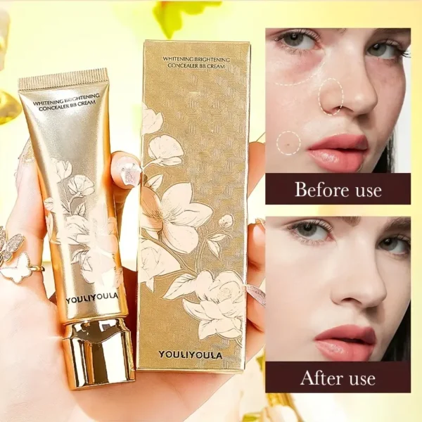 كريم بي بي للتفتيح والتبييض من يوليولا لجميع أنواع البشرة، تشطيب طبيعي للكونسيلر بالجلسرين، خالٍ من الكحول، لون بشرة متوسط، عبوة أنبوبية، يوحد لون البشرة
