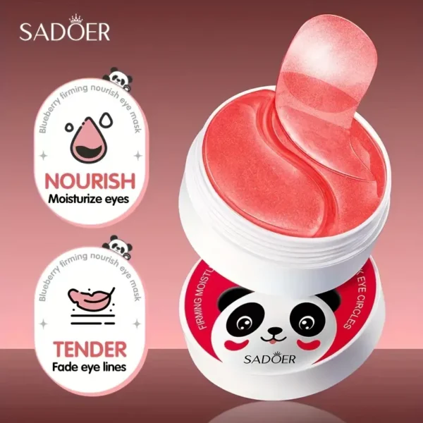 سادوير 60 قطعة / 30 زوج من أقنعة العين الحمراء للنباتات والفواكه - مرطبة ومرطبة لجميع أنواع البشرة