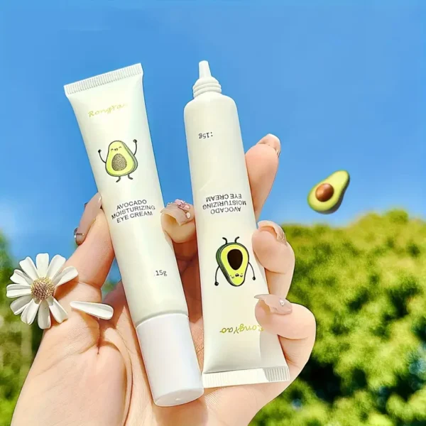 كريم شد العين بالافوكادو - مرطب ومرطب، خالٍ من الكحول مع الجليسرين وحمض الهيالورونيك لجميع أنواع البشرة