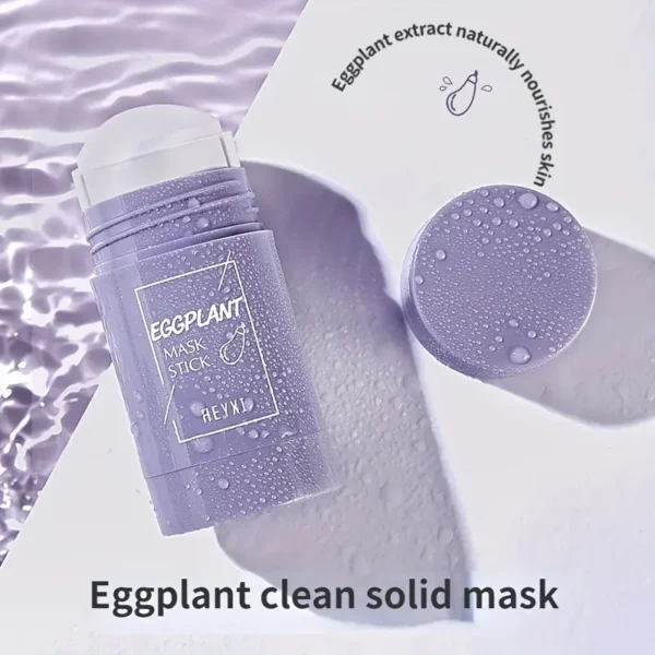 قلم قناع الطين المنقي بنكهة الباذنجان من هيكسي - تنظيف المسام العميق والتحكم بالزيت، مرطب لجميع أنواع البشرة، خالٍ من الكحول