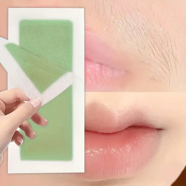 10 قطع شرائط شمع لإزالة الشعر بلطف وسرعة - غير مهيجة، محمولة لجميع أنواع البشرة، مثالية للوجه والشفاه