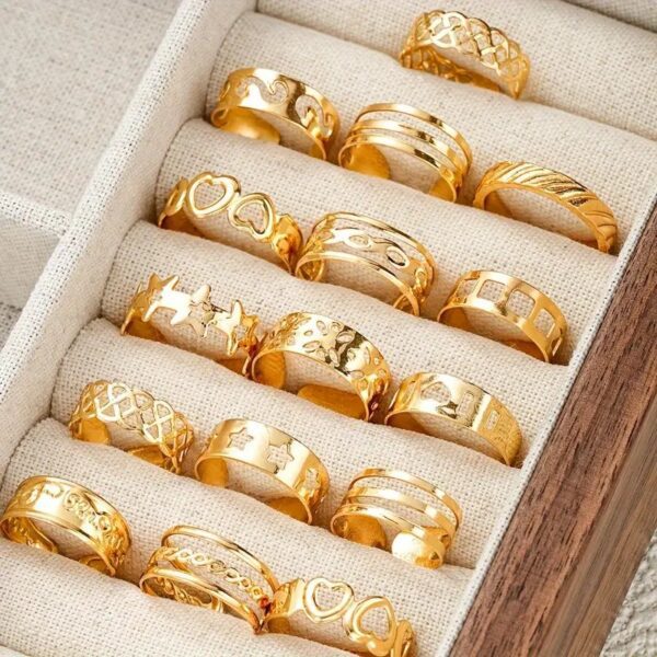 16 قطعة من مجموعة خواتم أصابع القدم البسيطة للنساء، مجموعة متنوعة خواتم أقدام مفتوحة قابلة للتعديل مقاومة للصدا