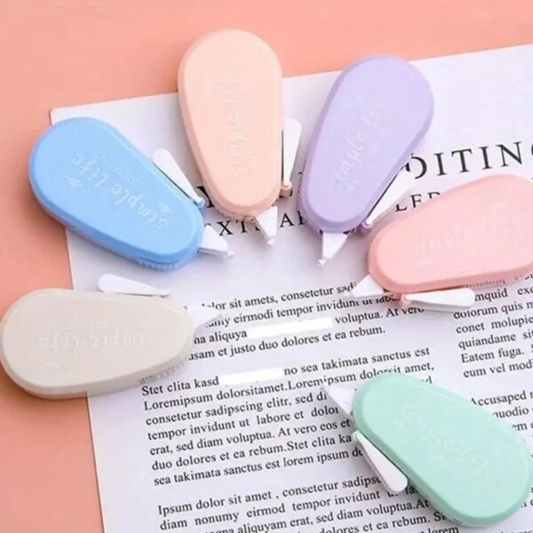 مجموعة من 6 أشرطة تصحيح بألوان الباستيل - مثالية للاستخدام في المدرسة والمكتب