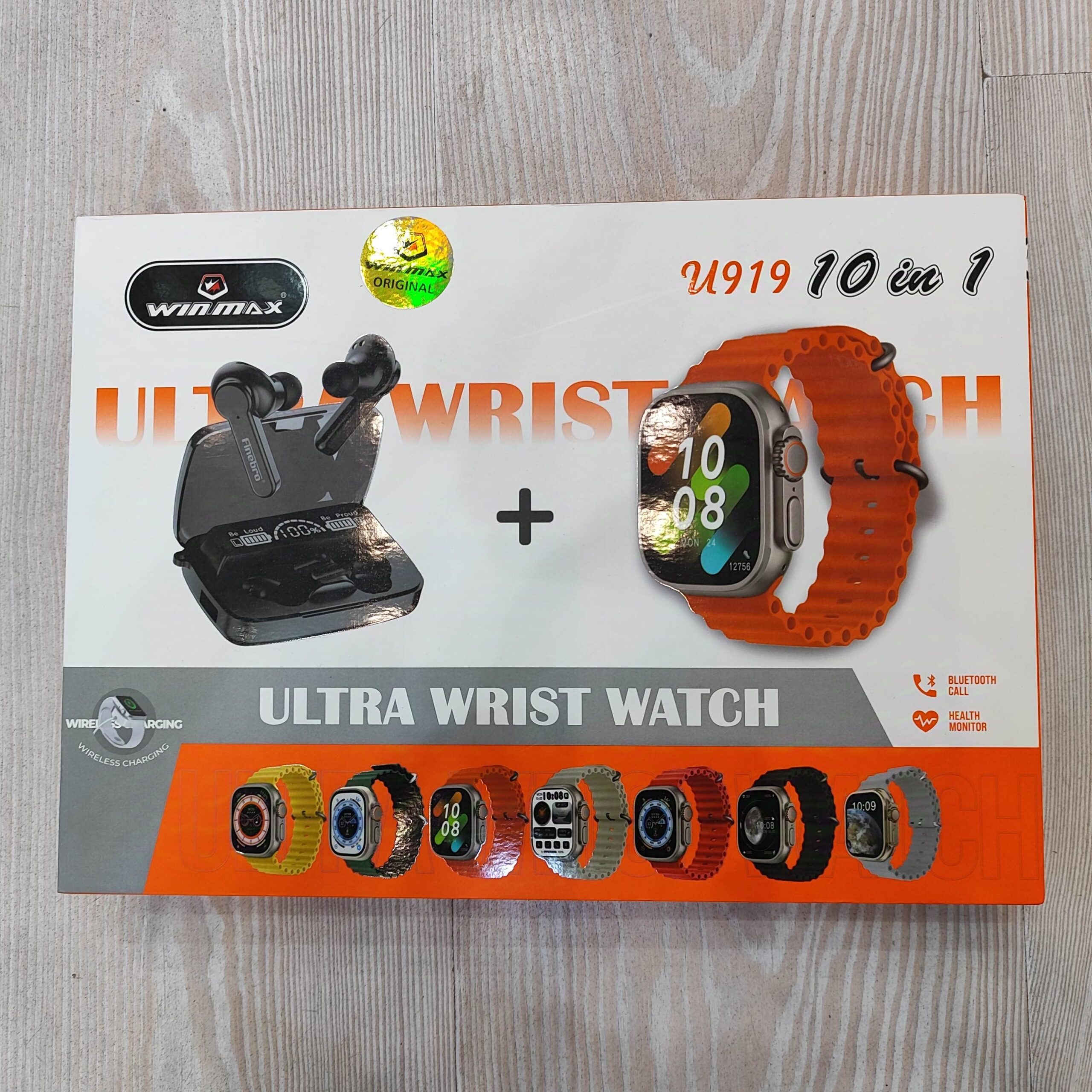 عرض بكميات محدودة ساعة شبيهة ابل ساعة بشاشة كاملة لحساب السعرات الحرارية وضغط الدم تدعم استقبال والرد على المكالمات قابله لإعادة الشحن مع شاحن لا سلكي + سبع أساور + سماعة بريامي عالية الجودة بطارية تدوم لفترة طويله تدعم العزل وتدعم الصوت المحيطي