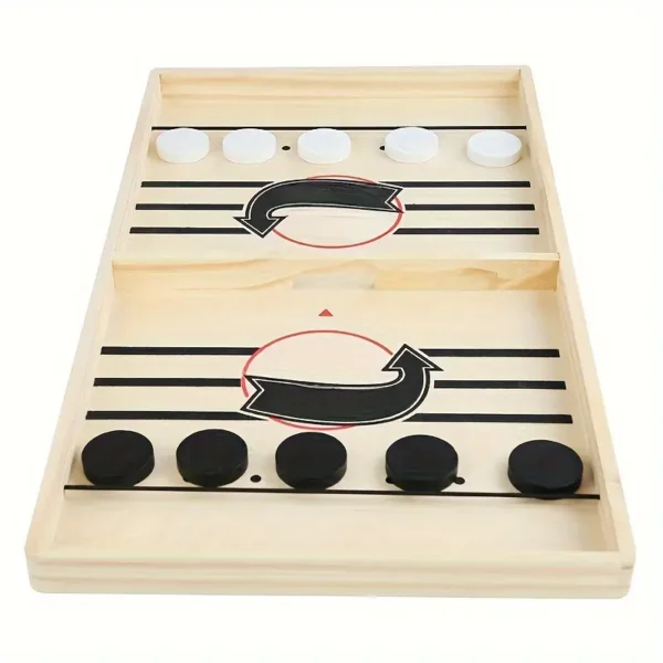 لعبة هوكي الجليد السريعة نيوكسو: مجموعة خشبية مزدوجة الوظيفة للبوك والمضرب للعائلة للمرح واللعب التفاعلي