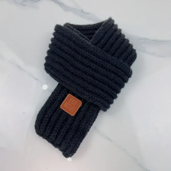 وشاح بوليستر سميك محبوك للأزواج - قطعة أنيقة بلون صلب للشتاء، دافئة ومتعددة الاستخدامات للرجال والنساء