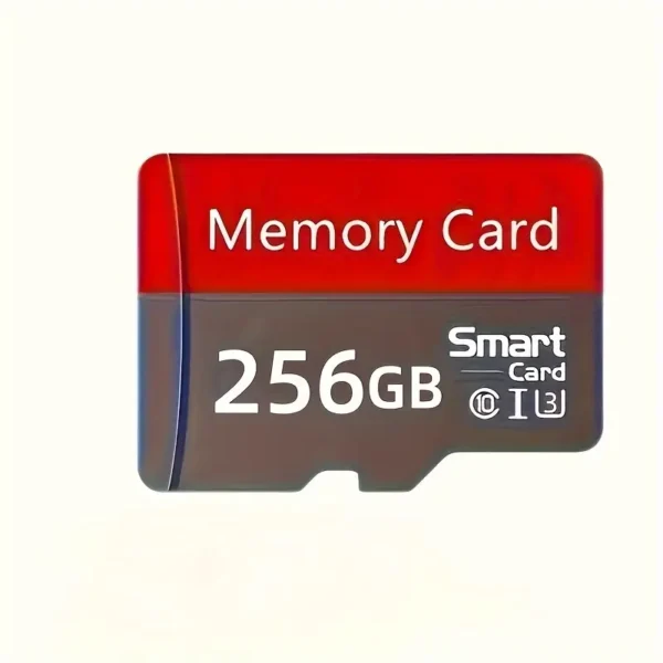 بطاقة مايكرو SDXC عالية السرع256GB مع موصل - فئة 10 U3، توصيل وتشغيل للكاميرات عالية الدقة، الهواتف الذكية، أجهزة الكمبيوتر الشخصية والمزيد