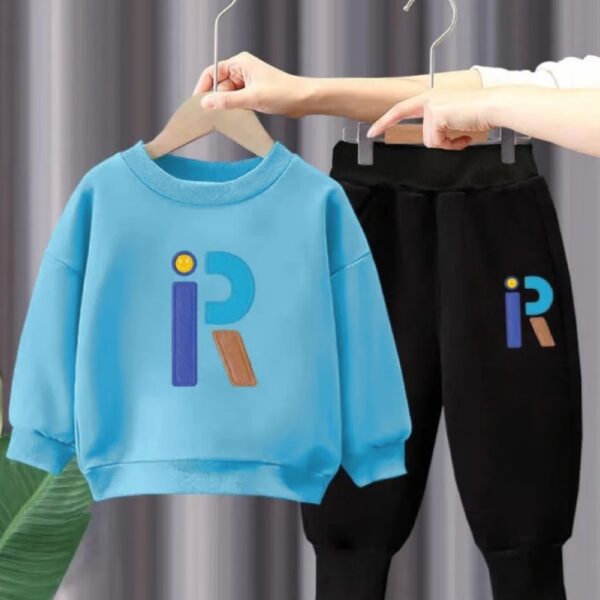 طقم بنطلون للأولاد من عمر 2 إلى 9 سنوات مكون من قطعتين