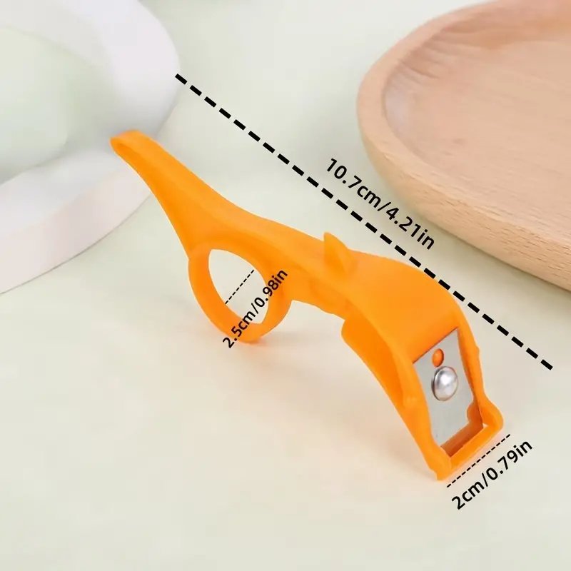 أداة تقشير الفواكه والخضروات المبتكرة والمتعددة الاستخدامات مع مقبض حلقي للبرتقال وتقشير التفاح والبطيخ وتقشير الأجاص القابل لإعادة الاستخدام وتقشير الجزر وأدوات المطبخ ولوازم المطبخ وأدوات المطبخ - الصورة 3