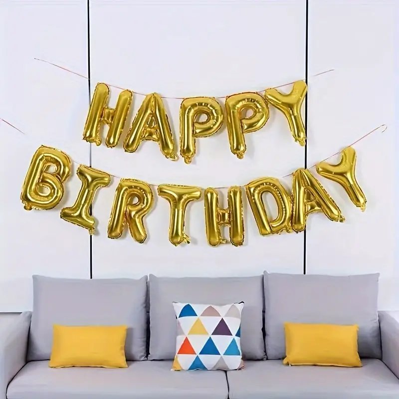 مجموعة واحدة من بالونات فيلم الألومنيوم لعيد الميلاد الذهبي مقاس 40.64 سم، ديكور حفلات عيد ميلاد سعيد، بالون فيلم ألومنيوم لطيف، حفلات أعياد الميلاد .