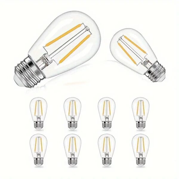 مصباح LED S14 220 فولت - 240 فولت ، مصابيح LED بديلة شفافة، سلسلة إضاءة ناعمة مصباح 2 وات ، مصباح LED،، مصباح واحد