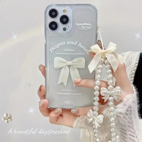 1 قطعة سلسلة تعليق الهاتف المحمول بفيونكة سوار الهاتف المحمول سلسلة تعليق الهاتف المحمول