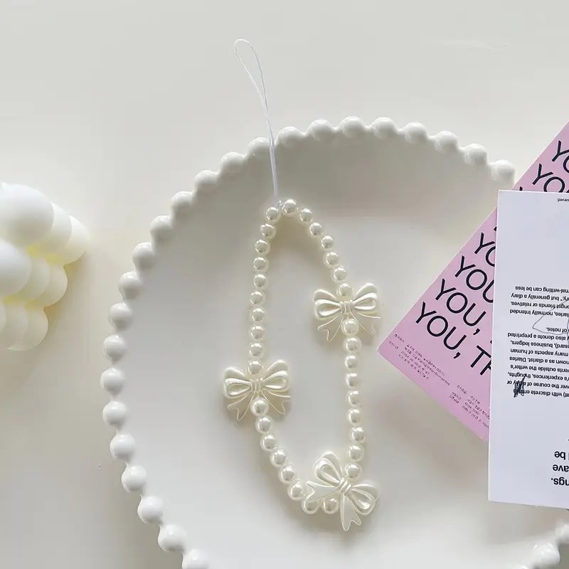 1 قطعة سلسلة تعليق الهاتف المحمول بفيونكة سوار الهاتف المحمول سلسلة تعليق الهاتف المحمول - الصورة 3