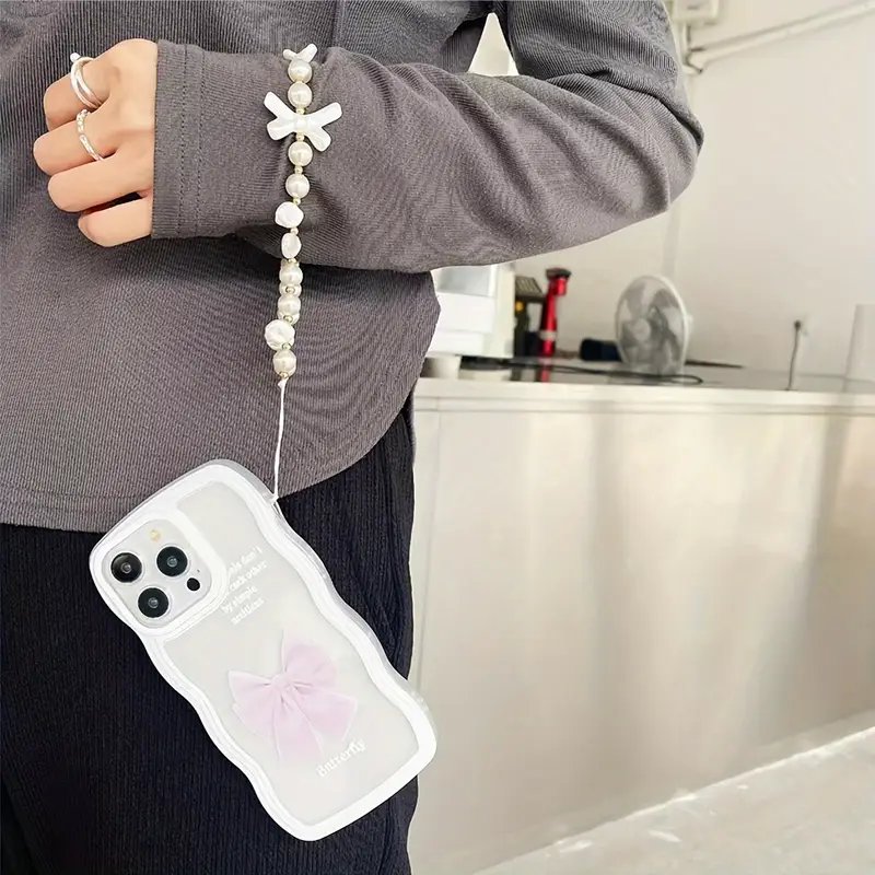 1 قطعة سلسلة تعليق الهاتف المحمول بفيونكة سوار الهاتف المحمول سلسلة تعليق الهاتف المحمول - الصورة 2