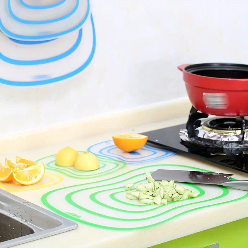 3 قطع، لوح تقطيع، لوح تقطيع مطبخ شفاف وقابل للانحناء، لوح تقطيع فواكه بلاستيكي، لوح تقطيع خضروات بلاستيكي، لوح تقطيع محمول وسهل التخزين، أدوات مطبخ ملحقات مطبخ