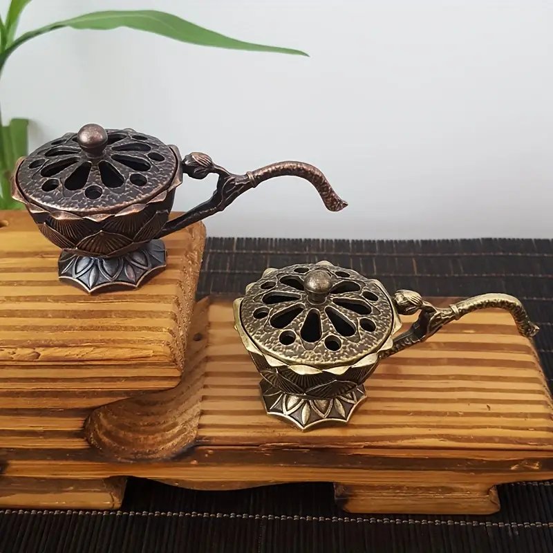 حامل البخور المعدني 1 قطعة ، حامل البخور الصغير للمنزل ، تزيين يوم الاعياد ، تزيين جميل للغرفة ، تزيين منزل الربيع - الصورة 2