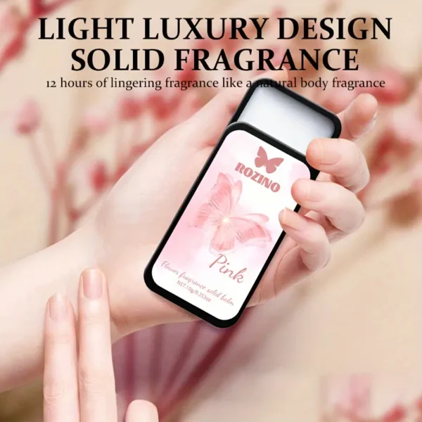 عطر ROZINO بنقشة زهور وردية للنساء - مضاد للحساسية، خالٍ من الكحول، رائحة طويلة الأمد للاستخدام اليومي