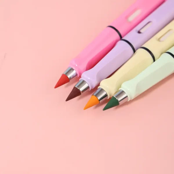 24 قطعة 12 ألوان قلم أبدي قلم قابل للمسح نصائح لا حاجة لشحذ الطلاب الكبار الرسم الشمع بديل قلم