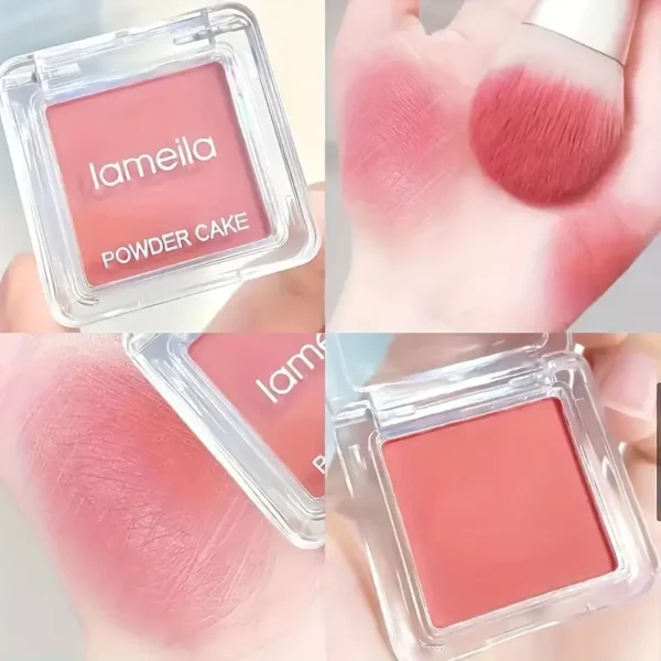 لوحة أحمر الخدود عارية خفيفة الوزن قطعة واحدة للمكياج اليومي الطبيعي: لوحة أحمر الخدود أحادية اللون للمبتدئين للنساء أحادية اللون