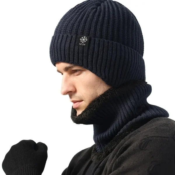 قبعة صوفية أنيقة للرجال، مصنوعة من 100% بوليستر، قبعة شتوية سميكة لحماية الأذنين، تناسب كبار السن والبالغين.