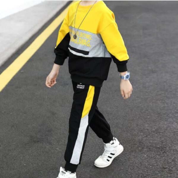 طقم بنطلون للأولاد من قطعتين من عمر 4 إلى 13 سنة