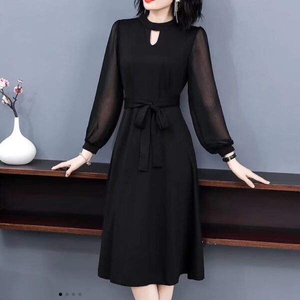 فساتين نسائية بأكمام قصيرة للحفلات والمناسبات فستان نسائي راقي ماركة كورية انيقة فستان قصير