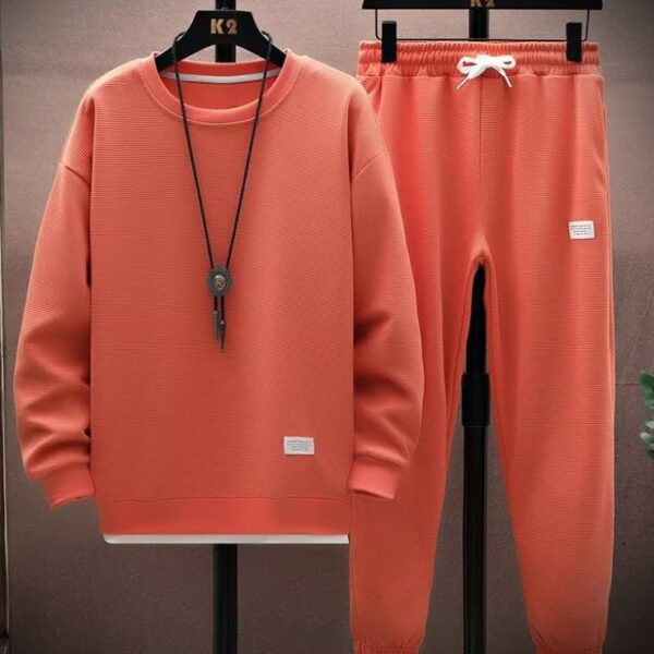 مجموعات ملابس رجالية خريفية طقم رجالي انيق مكون من قطعتين مناسب للطلوعات والتجمعات والمنزل