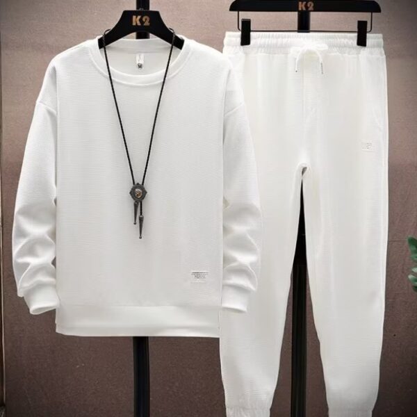 مجموعات ملابس رجالية خريفية طقم رجالي انيق مكون من قطعتين مناسب للطلوعات والتجمعات والمنزل