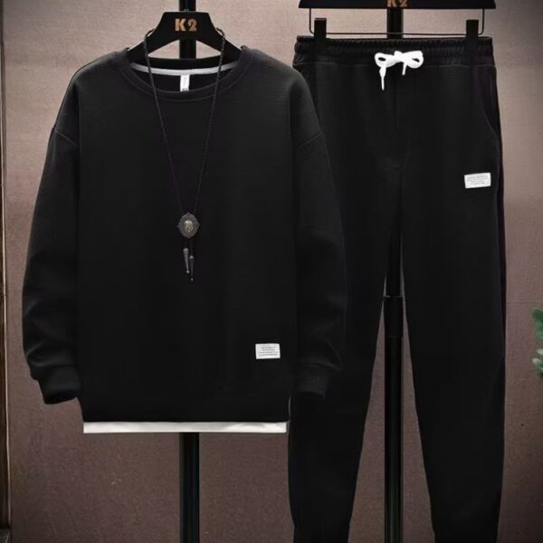 مجموعات ملابس رجالية خريفية طقم رجالي انيق مكون من قطعتين مناسب للطلوعات والتجمعات والمنزل