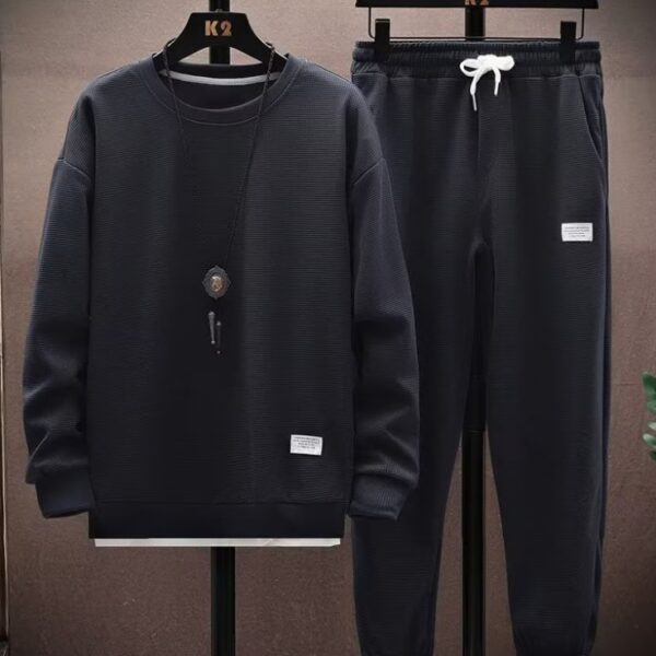 مجموعات ملابس رجالية خريفية طقم رجالي انيق مكون من قطعتين مناسب للطلوعات والتجمعات والمنزل