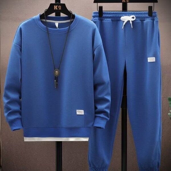 مجموعات ملابس رجالية خريفية طقم رجالي انيق مكون من قطعتين مناسب للطلوعات والتجمعات والمنزل