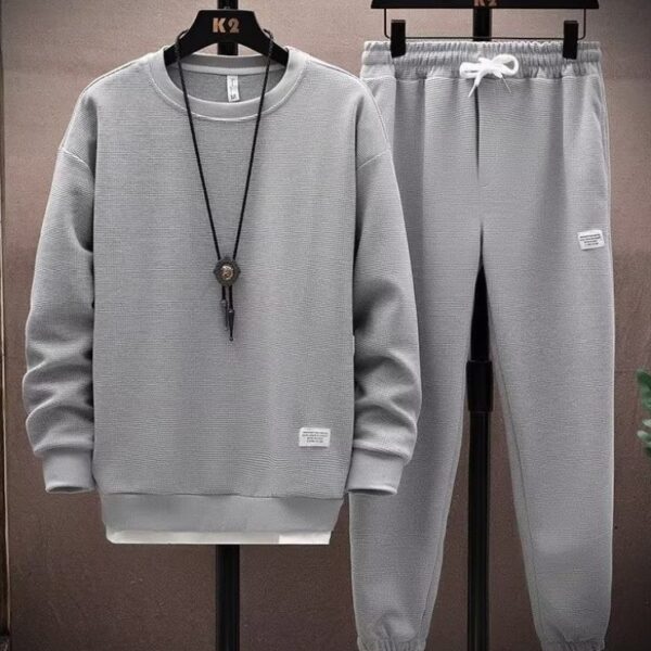 مجموعات ملابس رجالية خريفية طقم رجالي انيق مكون من قطعتين مناسب للطلوعات والتجمعات والمنزل