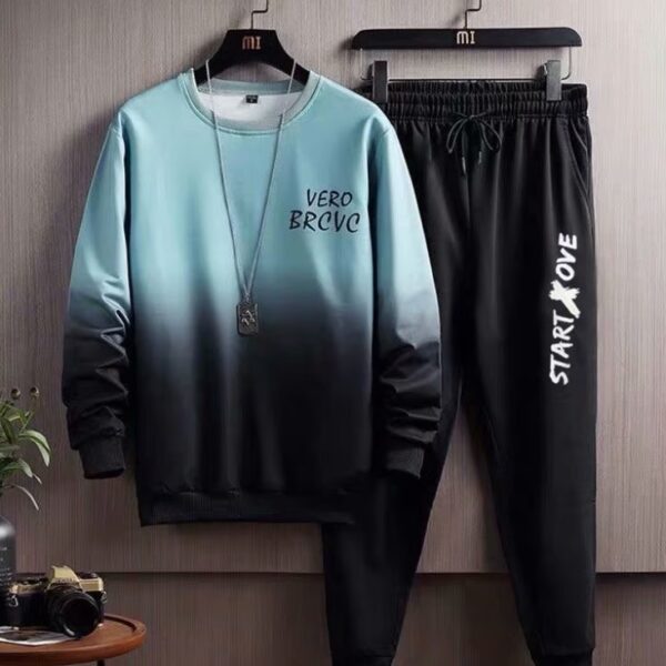 مجموعات ملابس رجالية خريفية طقم رجالي انيق مكون من قطعتين مناسب للطلوعات والتجمعات والمنزل