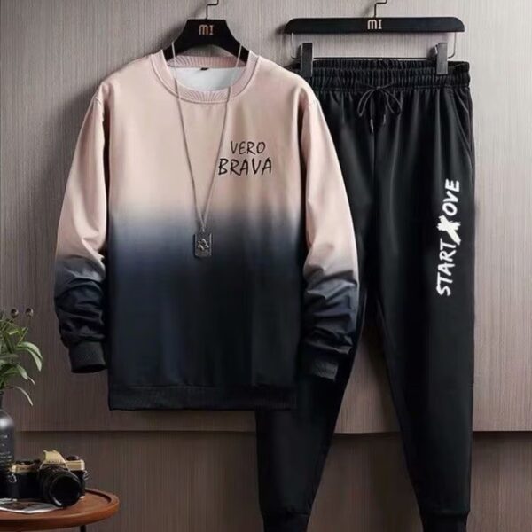 مجموعات ملابس رجالية خريفية طقم رجالي انيق مكون من قطعتين مناسب للطلوعات والتجمعات والمنزل